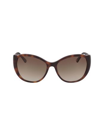 Oeil de chat Anne Klein Modern Sunglasses Marron | XFRGW79605