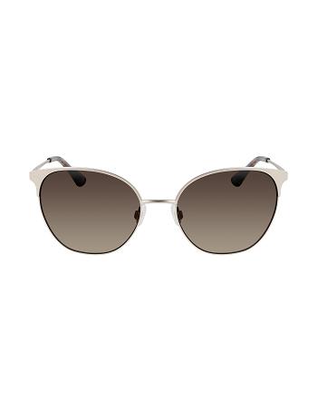 Rond Anne Klein Metal Sunglasses Doré | XFRBH16266